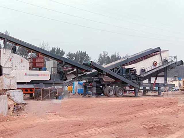 浙江溫州移動式建筑垃圾破碎生產線概況