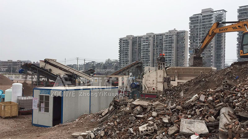 開封順達建筑垃圾再生利用現場 開封順達建筑垃圾再生利用現場