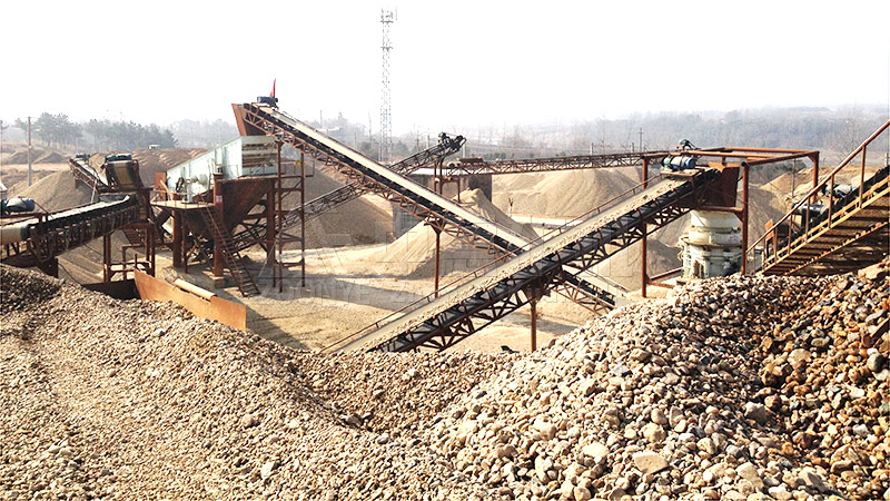 河卵石生產線現場