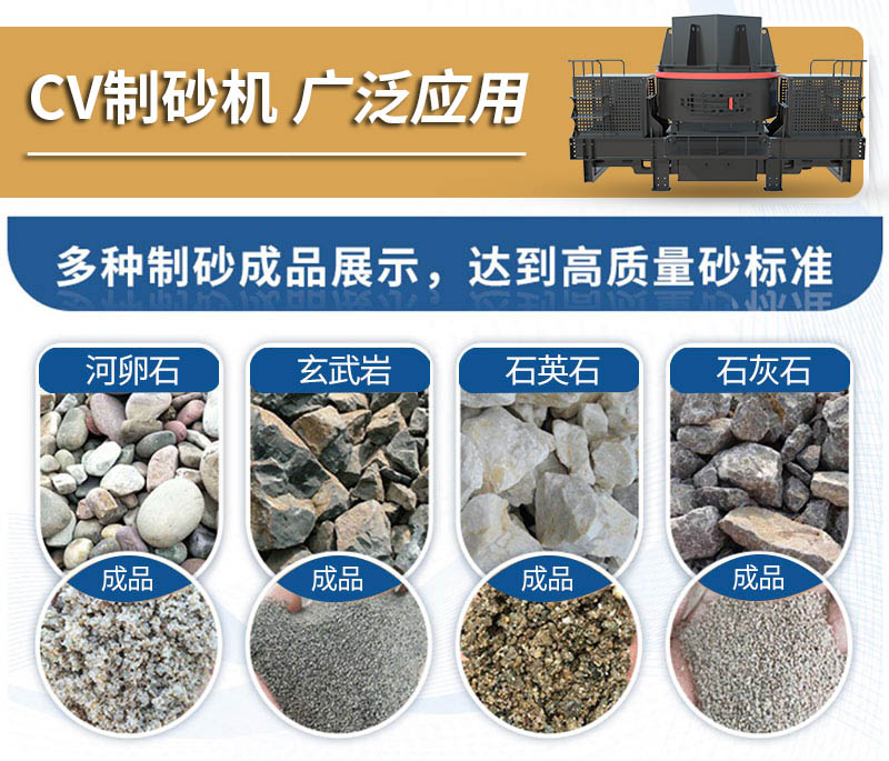新型制砂機適用物料及成品展示