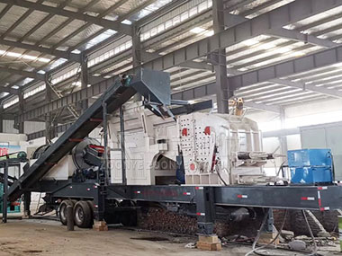 3分鐘10噸料！安徽黃山移動式建筑垃圾處理設備投入使用