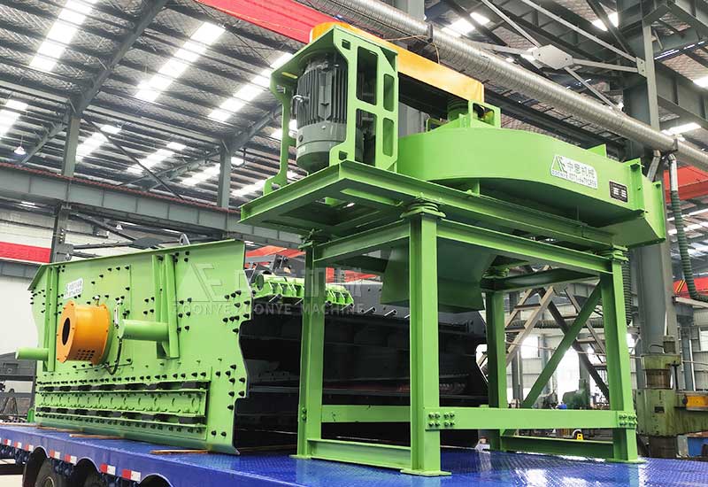 棒條弛張篩+立式負壓風選機